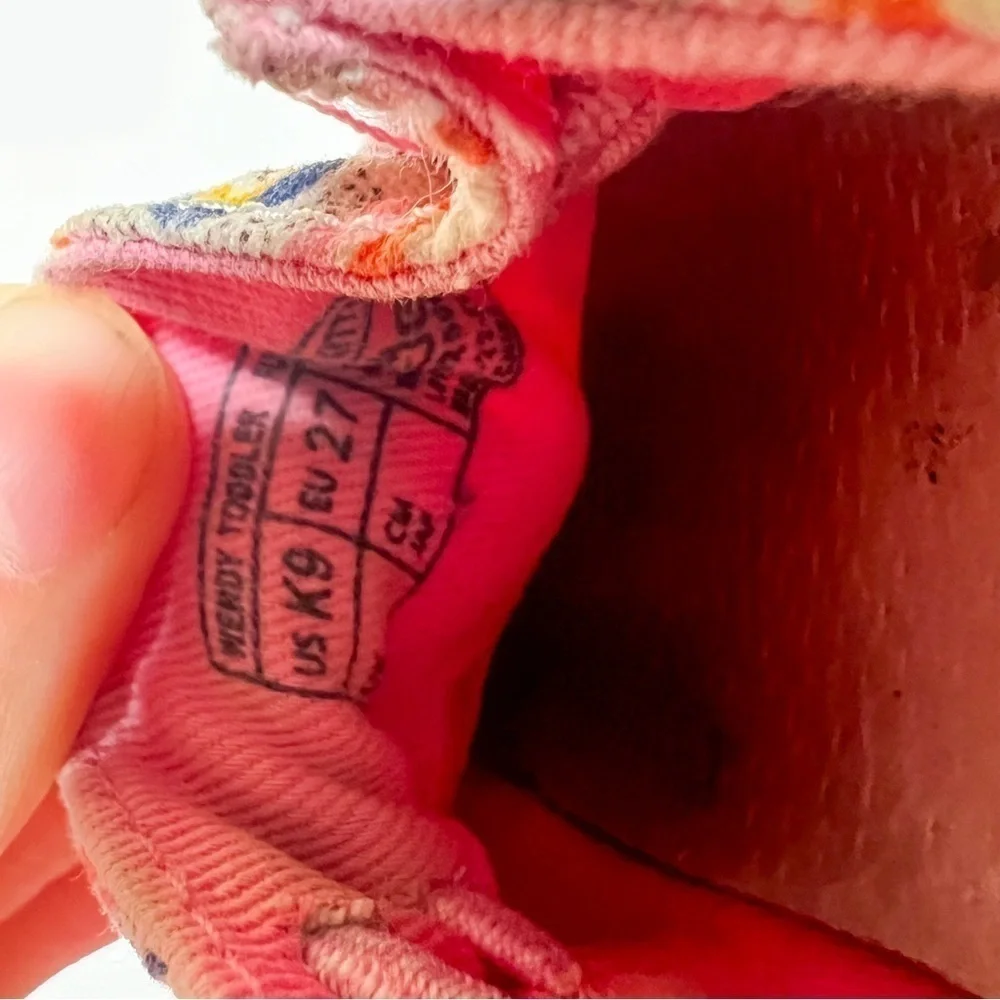 Hey Dude Wendy Funk Canvas Rainbow Toddler Pink Shoes Loafers Size 9 Kids
